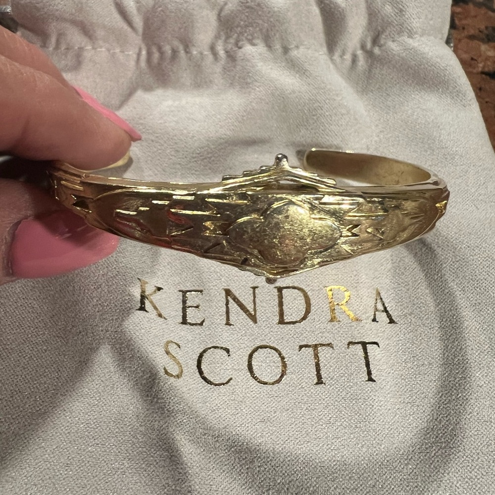 Kendra Scott Gold Textured Cuff Bracelet